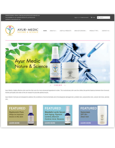 Website | Ayur Medic Skin Care